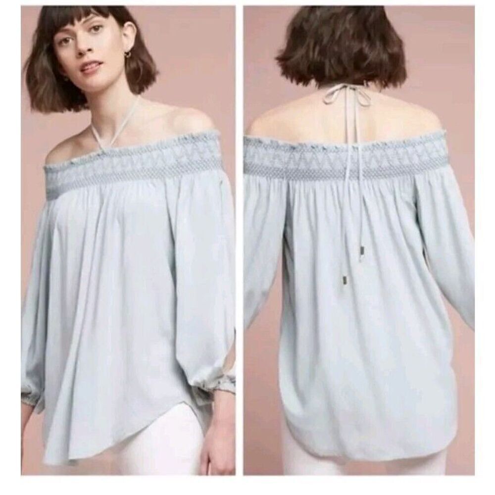 Anthropologie Holding Horses Rosario Off The Shoulder Top Split Sleeves | Small